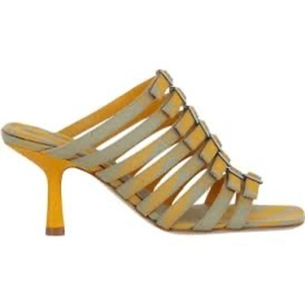Burberry NIB Step Cotton Check 75mm Sandals in Hunter IP Check Size 39.5